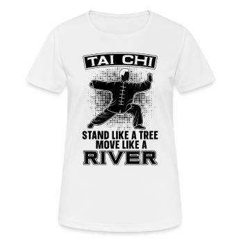Tai Chi Stand Like A Tree Move Taiji Tai Chi Lover - T-shirt respirant Femme - blanc - Devant - AI Model Female 172 dark (172cm)