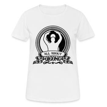 Tout sur la méditation Qigong Yin Yang Qigong Lover - T-shirt respirant Femme - blanc - Devant - AI Model Female 172 dark (172cm)