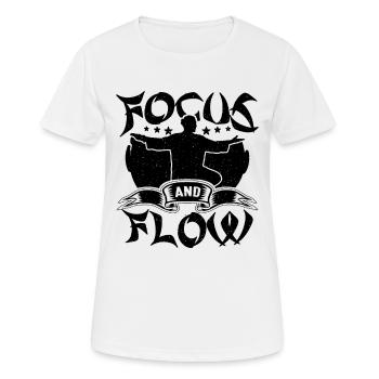 Focus And Flow Méditation Ninjutsu Qigong Lover - T-shirt respirant Femme - blanc - Devant - AI Model Female 172 dark (172cm)