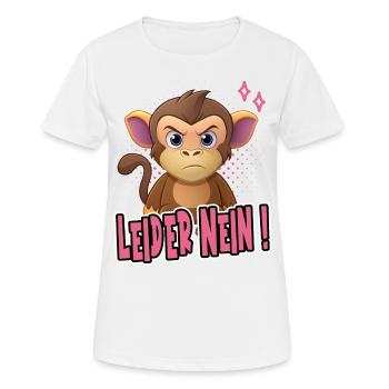Leider Nein Lustiges Affen Design - Frauen T-Shirt atmungsaktiv - Weiß - Vorne - AI Model Female 172 dark (172cm)