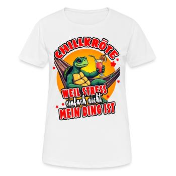 Chill toad because stress just isn't my thing - Women's Breathable T-Shirt - white - Front - AI Model Female 172 dark (172cm)