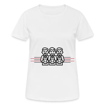 L’équipe de l’enterrement de vie de garçon et de garçon - T-shirt respirant Femme - blanc - Devant - AI Model Female 172 dark (172cm)