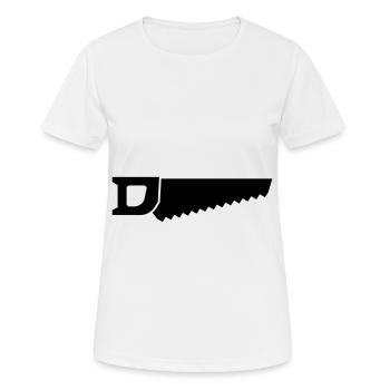 Icône de scie - T-shirt respirant Femme - blanc - Devant - AI Model Female 172 dark (172cm)