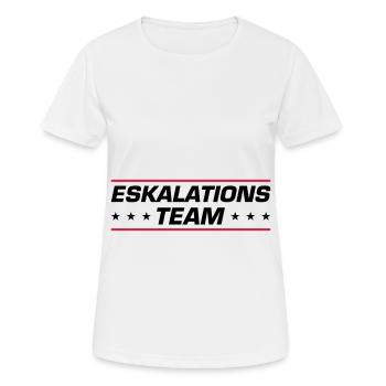 Eskalations Team - Frauen T-Shirt atmungsaktiv - Weiß - Vorne - AI Model Female 172 dark (172cm)