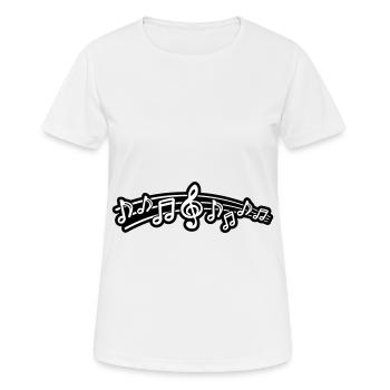 Clé de symbole de notes de musique - T-shirt respirant Femme - blanc - Devant - AI Model Female 172 dark (172cm)