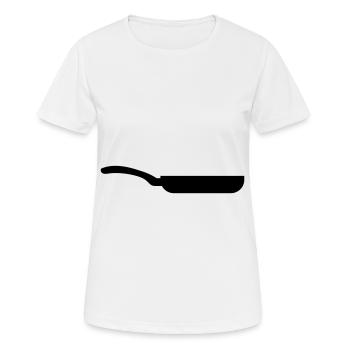 Pfanne Icon - Frauen T-Shirt atmungsaktiv - Weiß - Vorne - AI Model Female 172 dark (172cm)