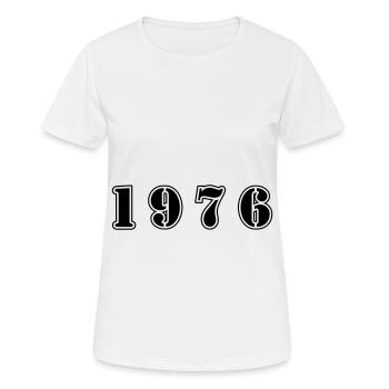 1976 year birthday - Women's Breathable T-Shirt - white - Front - AI Model Female 172 dark (172cm)