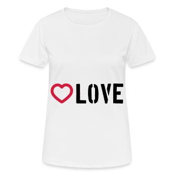 Liebe Herz - Frauen T-Shirt atmungsaktiv - Weiß - Vorne - AI Model Female 172 dark (172cm)
