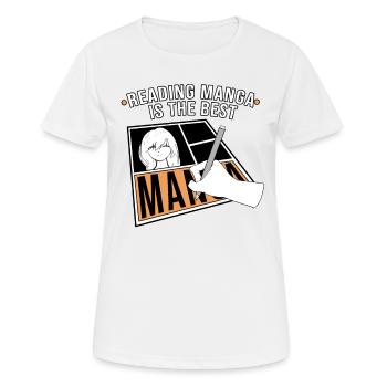 Manga - Frauen T-Shirt atmungsaktiv - Weiß - Vorne - AI Model Female 172 dark (172cm)