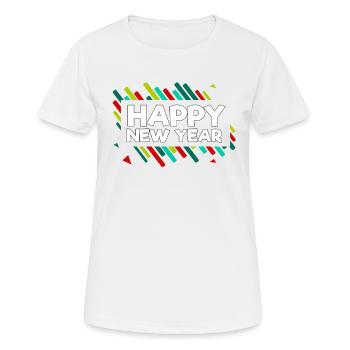 Nouvel An Joyeux Nouvel An 2020 - T-shirt respirant Femme - blanc - Devant - AI Model Female 172 dark (172cm)