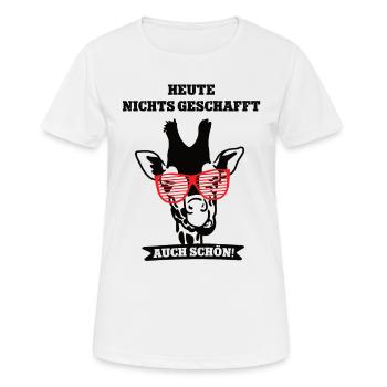 Homeoffice Shirt Geschenk - Frauen T-Shirt atmungsaktiv - Weiß - Vorne - AI Model Female 172 dark (172cm)