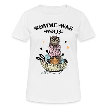 Otter Komme Was Wolle Korb Geschenk Fischotter - Frauen T-Shirt atmungsaktiv - Weiß - Vorne - AI Model Female 172 dark (172cm)