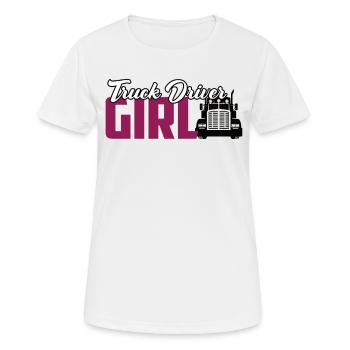 Truck Driver Girl Trucker Babes Geschenk - Frauen T-Shirt atmungsaktiv - Weiß - Vorne - AI Model Female 172 dark (172cm)