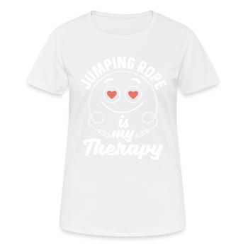 Springseil Ist Mein Therapie-springseil - Frauen T-Shirt atmungsaktiv - Weiß - Vorne - AI Model Female 172 dark (172cm)