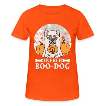Français - T-shirt respirant Femme - orange néon - Devant - AI Model Female 172 dark (172cm)