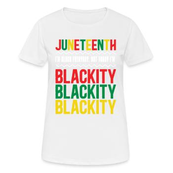 Noirceur Histoire des Noirs Afro-Américains - T-shirt respirant Femme - blanc - Devant - AI Model Female 172 dark (172cm)