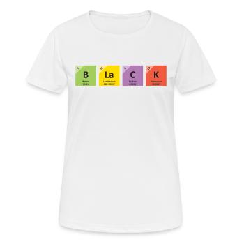 Tableau périodique noir Histoire des Noirs - T-shirt respirant Femme - blanc - Devant - AI Model Female 172 dark (172cm)