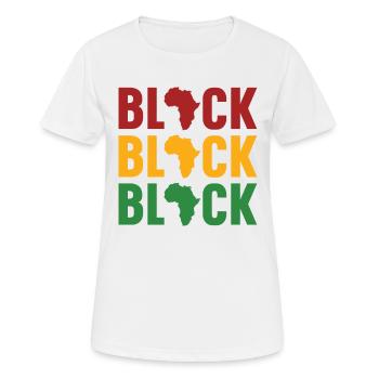 Histoire noire des Noirs Afro-Américains - T-shirt respirant Femme - blanc - Devant - AI Model Female 172 dark (172cm)