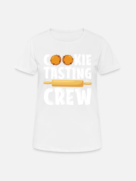 Cookie Tasting Crew Lustige Weihnachten Xmas - Dame T-shirt svedtransporterende - hvid