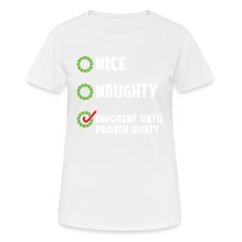 Gentil vilain innocent drôle - T-shirt respirant Femme - blanc - Devant - AI Model Female 172 dark (172cm)