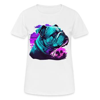 Bulldog de la nuit - T-shirt respirant Femme - blanc - Devant - AI Model Female 172 dark (172cm)