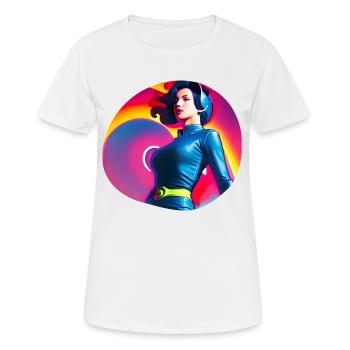 Retro Heroine Woman - Women's Breathable T-Shirt - white - Front - AI Model Female 172 dark (172cm)