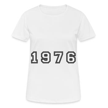 1976 Year Number - Women's Breathable T-Shirt - white - Front - AI Model Female 172 dark (172cm)