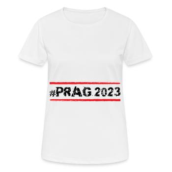 Prag 2023 - Frauen T-Shirt atmungsaktiv - Weiß - Vorne - AI Model Female 172 dark (172cm)