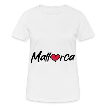 Cœur de Majorque - T-shirt respirant Femme - blanc - Devant - AI Model Female 172 dark (172cm)