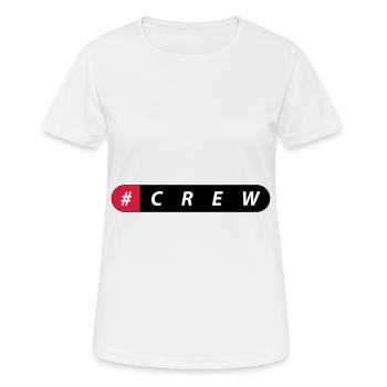 crew - Frauen T-Shirt atmungsaktiv - Weiß - Vorne - AI Model Female 172 dark (172cm)