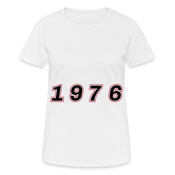 1976 Year Number - Women's Breathable T-Shirt - white - Front - AI Model Female 172 dark (172cm)