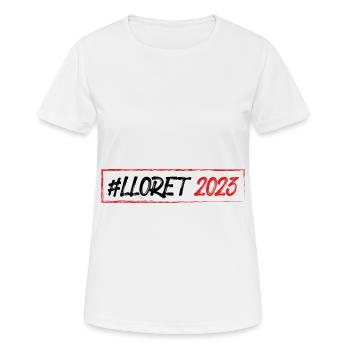 Lloret De Mar 2023 - Frauen T-Shirt atmungsaktiv - Weiß - Vorne - AI Model Female 172 dark (172cm)