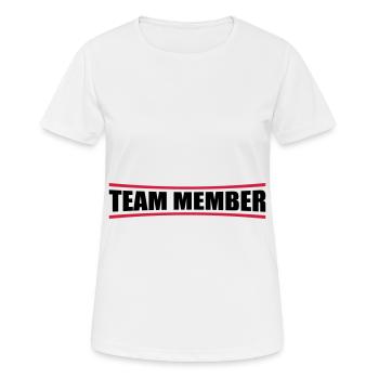 Membres de l’équipe - T-shirt respirant Femme - blanc - Devant - AI Model Female 172 dark (172cm)