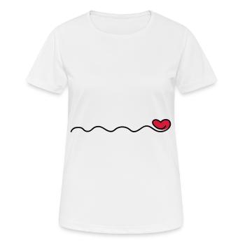 ornements de cœur - T-shirt respirant Femme - blanc - Devant - AI Model Female 172 dark (172cm)