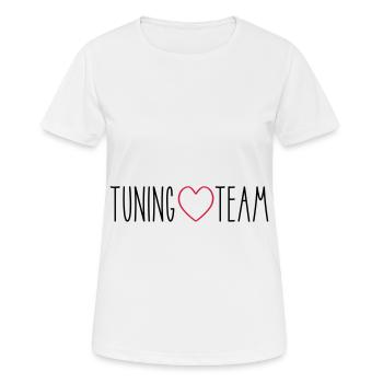 Tuning Team Heart - T-shirt respirant Femme - blanc - Devant - AI Model Female 172 dark (172cm)