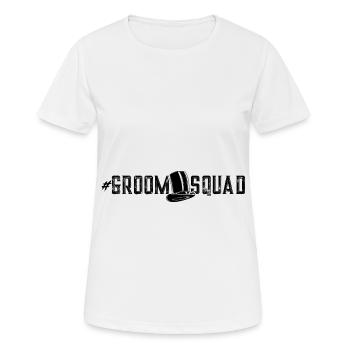 Groom Squad Bachelor - T-shirt respirant Femme - blanc - Devant - AI Model Female 172 dark (172cm)
