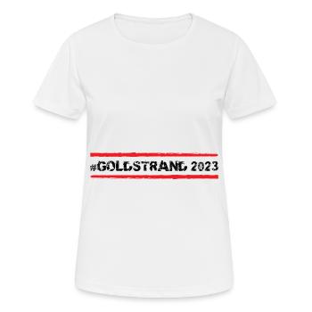 Sables d’or 2023 (Garantie du prix le plus bas) - T-shirt respirant Femme - blanc - Devant - AI Model Female 172 dark (172cm)