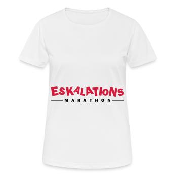 Eskalations Marathon - Frauen T-Shirt atmungsaktiv - Weiß - Vorne - AI Model Female 172 dark (172cm)