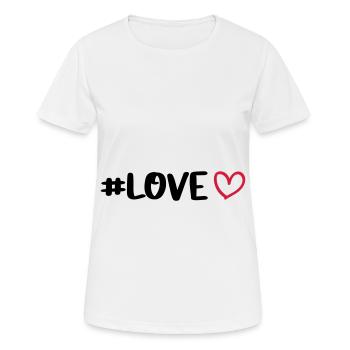 Liebe Herz - Frauen T-Shirt atmungsaktiv - Weiß - Vorne - AI Model Female 172 dark (172cm)