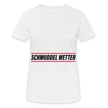 Schmuddel Wetter - Frauen T-Shirt atmungsaktiv - Weiß - Vorne - AI Model Female 172 dark (172cm)