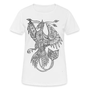 L’ascension du phénix - T-shirt respirant Femme - blanc - Devant - AI Model Female 172 dark (172cm)