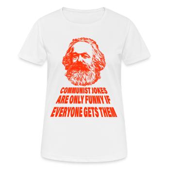 kommunistischer Witz Geschenk - Frauen T-Shirt atmungsaktiv - Weiß - Vorne - AI Model Female 172 dark (172cm)