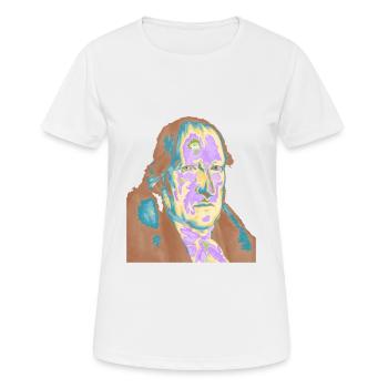 Georg Friedrich Wilhelm Hegel pop Art - Frauen T-Shirt atmungsaktiv - Weiß - Vorne - AI Model Female 172 dark (172cm)