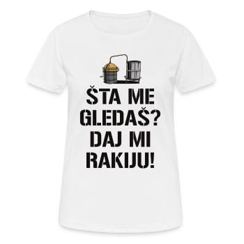 Balkan Jugo Rakija Spruch Geschenk - Frauen T-Shirt atmungsaktiv - Weiß - Vorne - AI Model Female 172 dark (172cm)