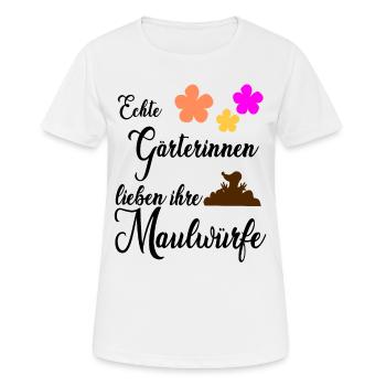 Maulwurf Maulwürfe Garten Geschenk - Frauen T-Shirt atmungsaktiv - Weiß - Vorne - AI Model Female 172 dark (172cm)