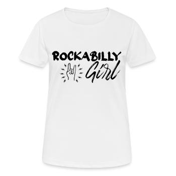 Rockabilly girl gift - Women's Breathable T-Shirt - white - Front - AI Model Female 172 dark (172cm)