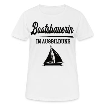 Bootsbauerin in Ausbildung Bootsbauerausbildung - Frauen T-Shirt atmungsaktiv - Weiß - Vorne - AI Model Female 172 dark (172cm)