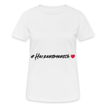 Cœur sincère - T-shirt respirant Femme - blanc - Devant - AI Model Female 172 dark (172cm)