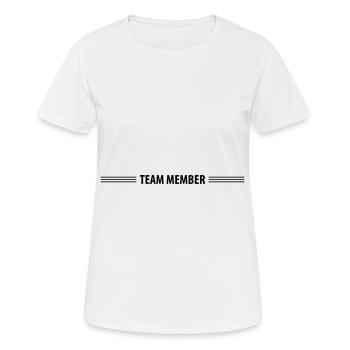 Membres de l’équipe - T-shirt respirant Femme - blanc - Devant - AI Model Female 172 dark (172cm)