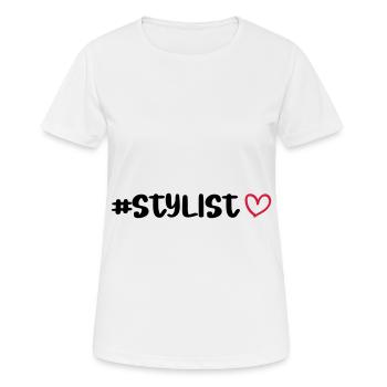 Stylist heart - Women's Breathable T-Shirt - white - Front - AI Model Female 172 dark (172cm)